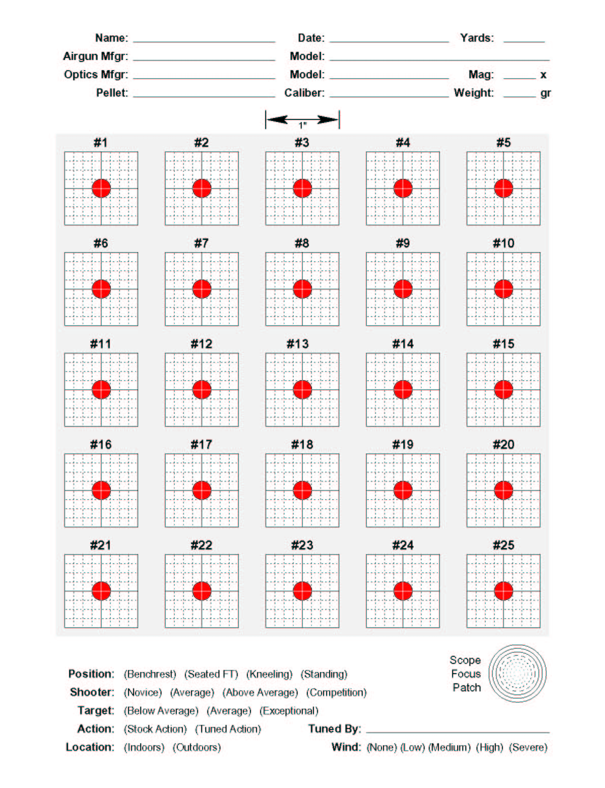 free rifle targets